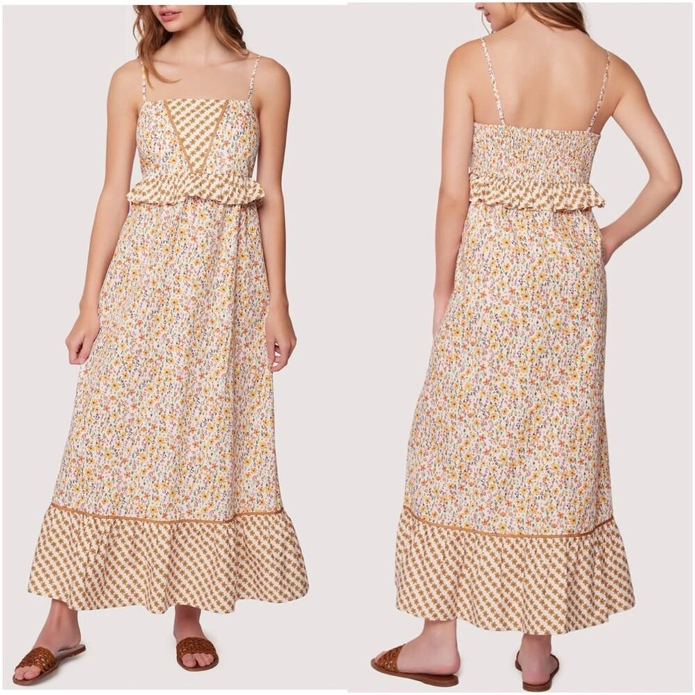 LOST + WANDER Spring Sunrise Maxi in Yellow Multi Floral